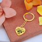 litzzy Litzzy Graphic Heart Keychain To my Mom, I speak for those who has no voice Mothers Day Jewelry, Necklace gifts set from Son, Daughter Jewelry   