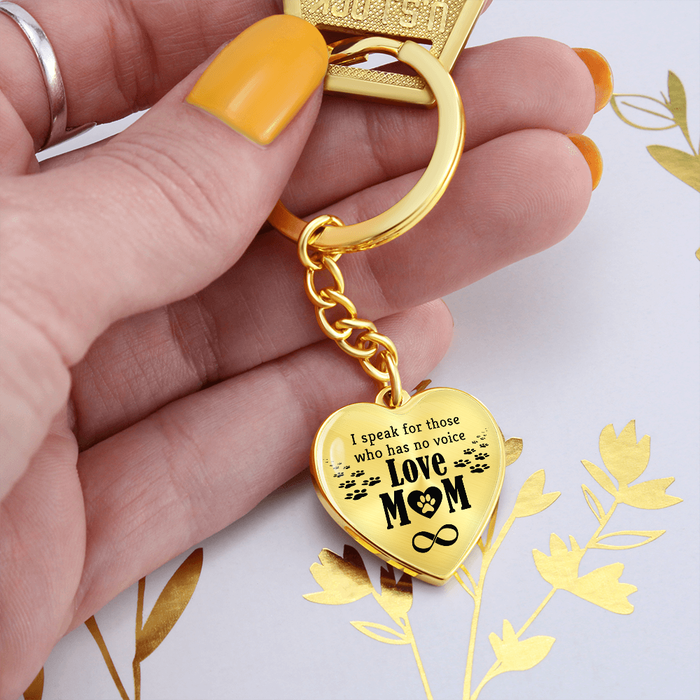 litzzy Love Mom - Graphic Heart Keychain - Litzzy Mother's Day Gifts Necklace Jewelry   