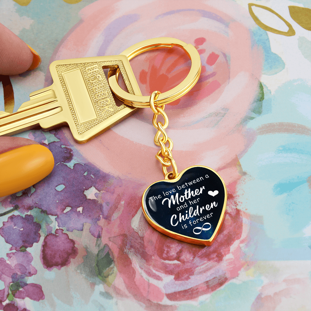 litzzy The Love Between - Graphic Heart Keychain - Litzzy Mother's Day Gifts Necklace Jewelry   