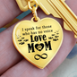 litzzy Litzzy Graphic Heart Keychain To my Mom, I speak for those who has no voice Mothers Day Jewelry, Necklace gifts set from Son, Daughter Jewelry   