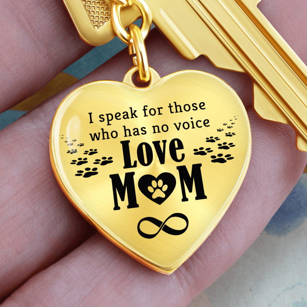litzzy Love Mom - Graphic Heart Keychain - Litzzy Mother's Day Gifts Necklace Jewelry   