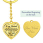 litzzy Personalized Necklace - To My Soulmate - Last Everything - Heart Pendant Keychain - Necklace Gift For Her, Wife, Girlfriend, Anniversary, Wedding, Valentine, Birthday with Message Card Jewelry Graphic Heart Keychain (Gold) Yes 