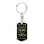 litzzy To my Dad - Father's Day Gift from Daughter - Graphic Dog Tag Keychain Jewelry Dog Tag with Swivel Keychain (Steel) No 