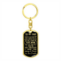litzzy To my Dad - Father's Day Gift from Daughter - Graphic Dog Tag Keychain Jewelry Dog Tag with Swivel Keychain (Gold) No 