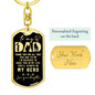 litzzy To my Dad Father's Day Gift from Daughter - Dog Tag Pendant Keychain Jewelry Dog Tag with Swivel Keychain (Gold) Yes 