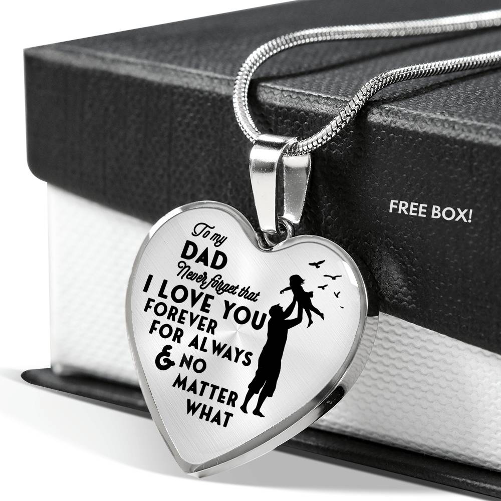 litzzy To My Dad Never Forget That I Love You Dad & Daughter Gifts Jewelry   