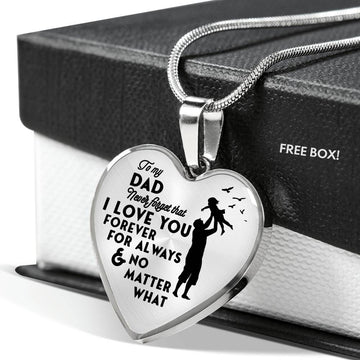 litzzy To My Dad Never Forget That I Love You Dad & Daughter Gifts Jewelry   