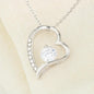 litzzy Litzzy Forever Love Necklace To my Mom, To Mom No Matter What  (14K White Gold) Mothers Day Jewelry, Necklace gifts set from Son, Daughter Jewelry   