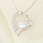 litzzy Litzzy Forever Love Necklace To my Mom, Mother and Daughter Like No Other  (14K White Gold Finish) Mothers day Jewelry, Gifts set Jewelry   