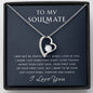 litzzy To My Soulmate - I Got Something Right - Mother's Day Gift For Wife Girlfriend Future Wife - Forever Love Necklace - Necklace Gift For Her, Wife, Girlfriend, Anniversary, Wedding, Valentine, Birthday with Message Card Jewelry Standard Box  