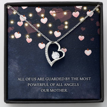 litzzy Litzzy Forever Love Necklace To my Mom, All of Us are guarded by the most powerful of all Angels Mothers day Jewelry, Gifts set Jewelry Standard Box  