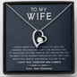 litzzy To My Wife - I Can’t Live Without You - Necklace Gift For Wife, Girlfriend, Anniversary, Valentine, Birthday With Message Card - Forever Love Necklace Jewelry Standard Box  