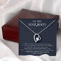 litzzy To My Soulmate - Turn Back The Clock - Gift For Mother's Day, Birthday, Anniversary - Necklace Gift For Her, Wife, Girlfriend, Anniversary, Wedding, Valentine, Birthday with Message Card Jewelry Mahogany Style Luxury Box  