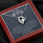 litzzy To My Wife - I Can’t Live Without You - Necklace Gift For Wife, Girlfriend, Anniversary, Valentine, Birthday With Message Card - Forever Love Necklace Jewelry Mahogany Style Luxury Box  