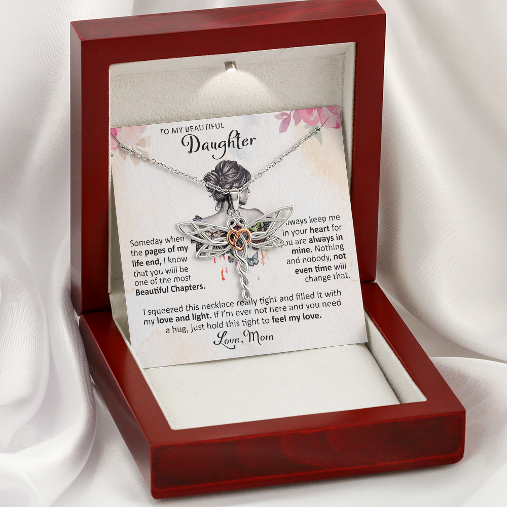 litzzy To My Beautiful Daughter - Someday When The Pages - Dragonfly Necklace jewelry   