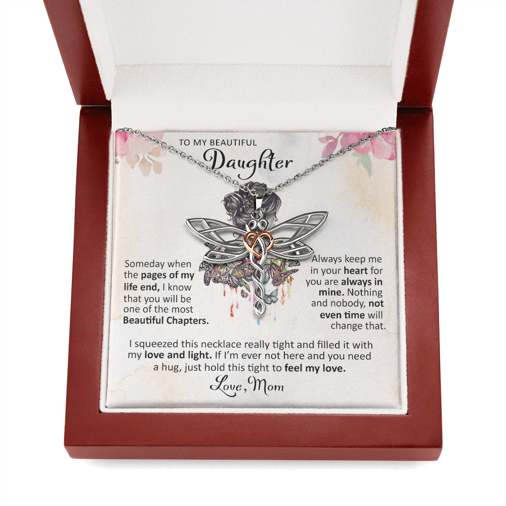 litzzy To My Beautiful Daughter - Someday When The Pages - Dragonfly Necklace jewelry   