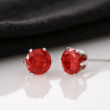 litzzy Red Cubic Zirconia Earrings Jewelry Default Title  