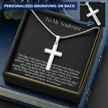 litzzy Soulmate Gifts for Men - Romantic Gifts For Him - Unique Gift For Him - Meaningful Gift For Him - Thoughtful Gift For Him - Cuban Chain Necklace Jewelry   