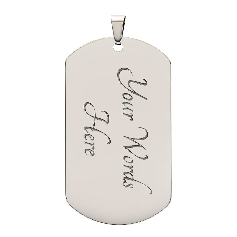litzzy To my Son - Never Forget That I Love You Love Dad Dog tag Jewelry   