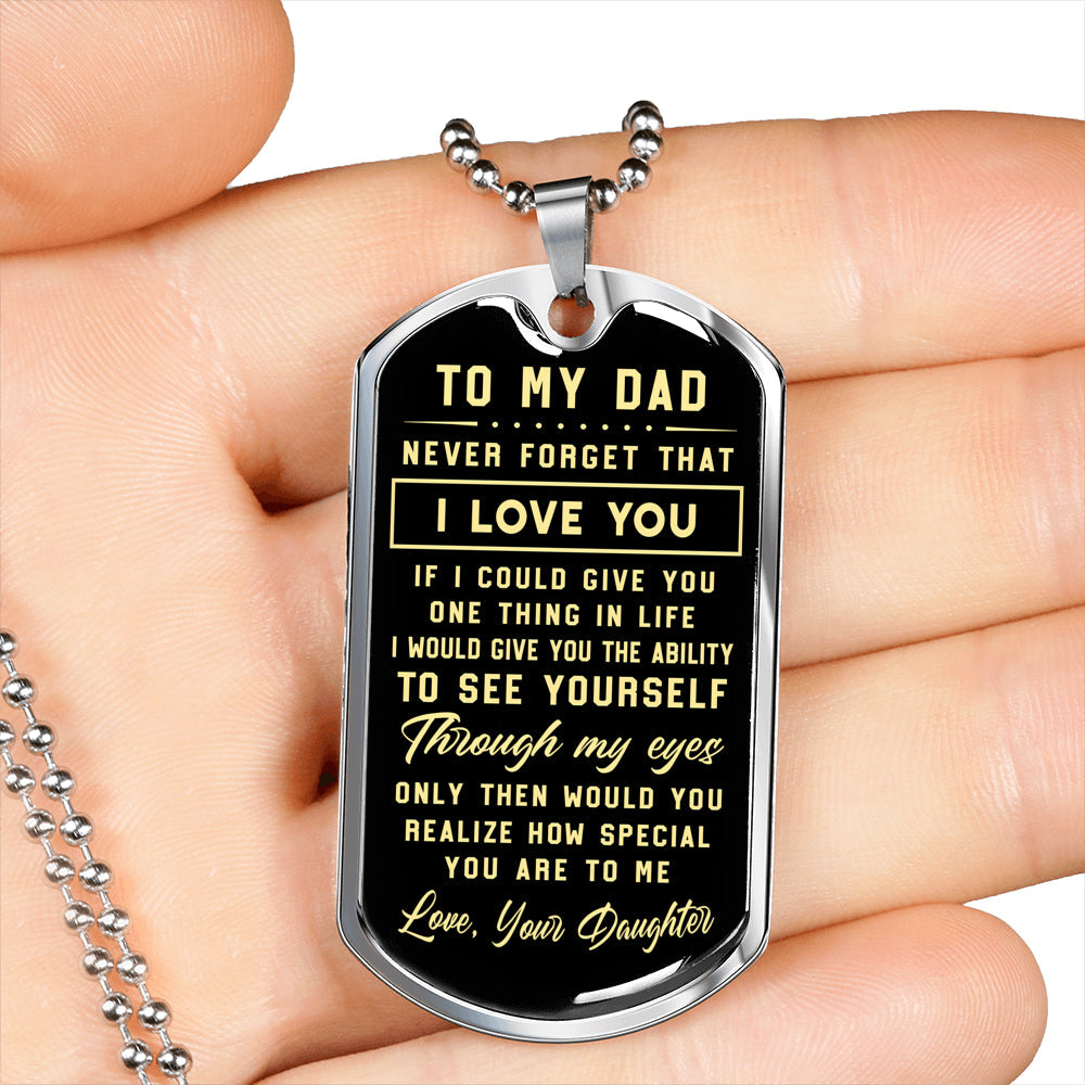 litzzy To My Dad - Never Forget That I Love You - Father's Day Gift Jewelry   