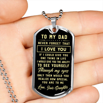 litzzy To My Dad - Never Forget That I Love You - Father's Day Gift Jewelry   