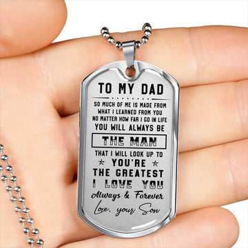 litzzy To my Dad - I love you always & forever Father's Day Gift from Son Jewelry   