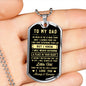 litzzy To my dad I will always be your little girl Daughter to Dad Gifts Jewelry Military Chain (Silver) No 
