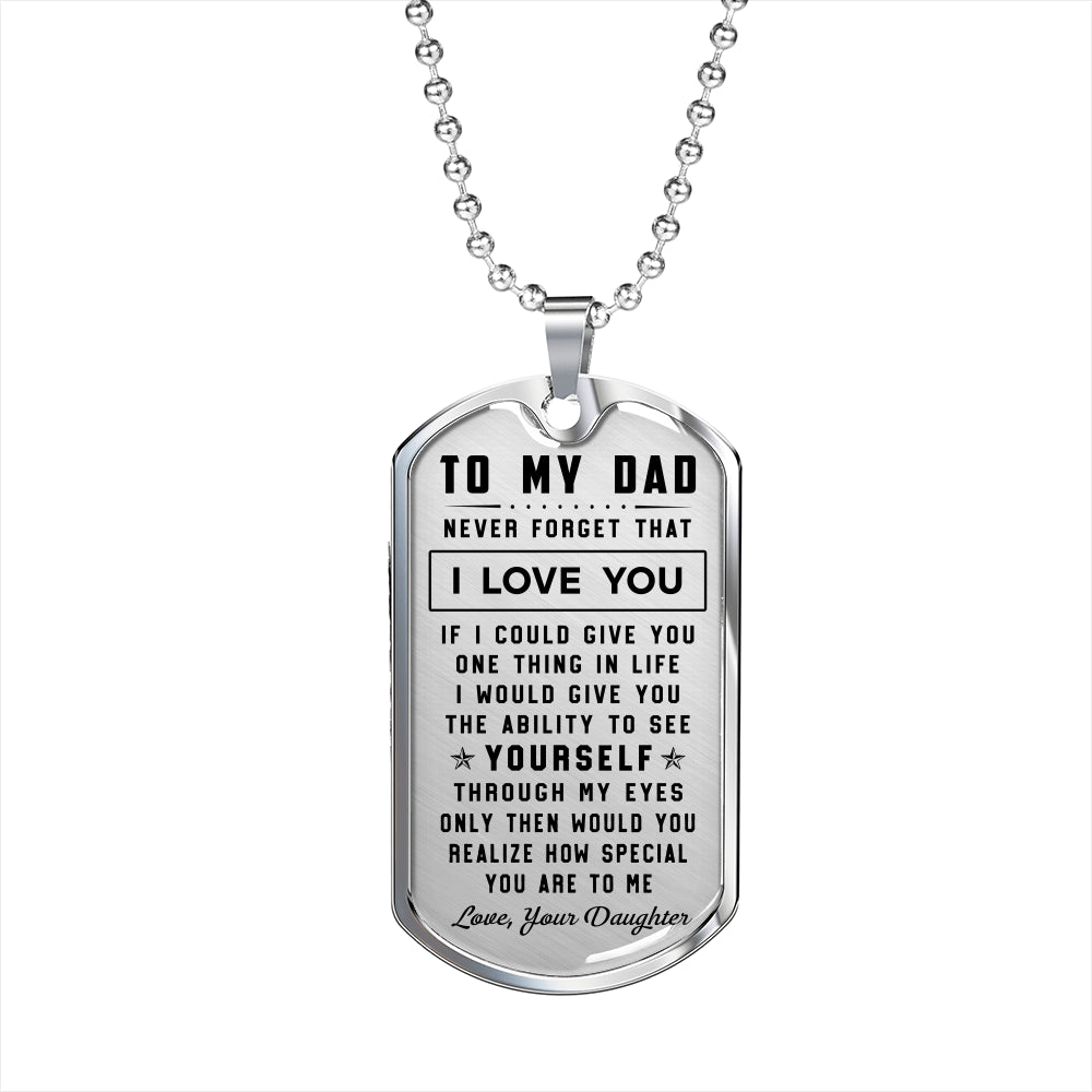 litzzy To my Dad Never Foget That I Love You Jewelry   