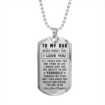 litzzy To my Dad Never Foget That I Love You Jewelry   