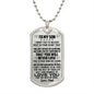 litzzy To My Son from DAD I Want You To Believe Love DAD Jewelry Military Chain (Silver) No 