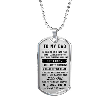 litzzy To my dad I will always be your little girl Daughter to Dad Gifts Jewelry   
