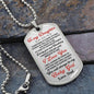 litzzy [Almost Sold Out] To My Daughter You Will Always Be My Baby Girl - Dog Tag - Military Ball Chain jewelry   
