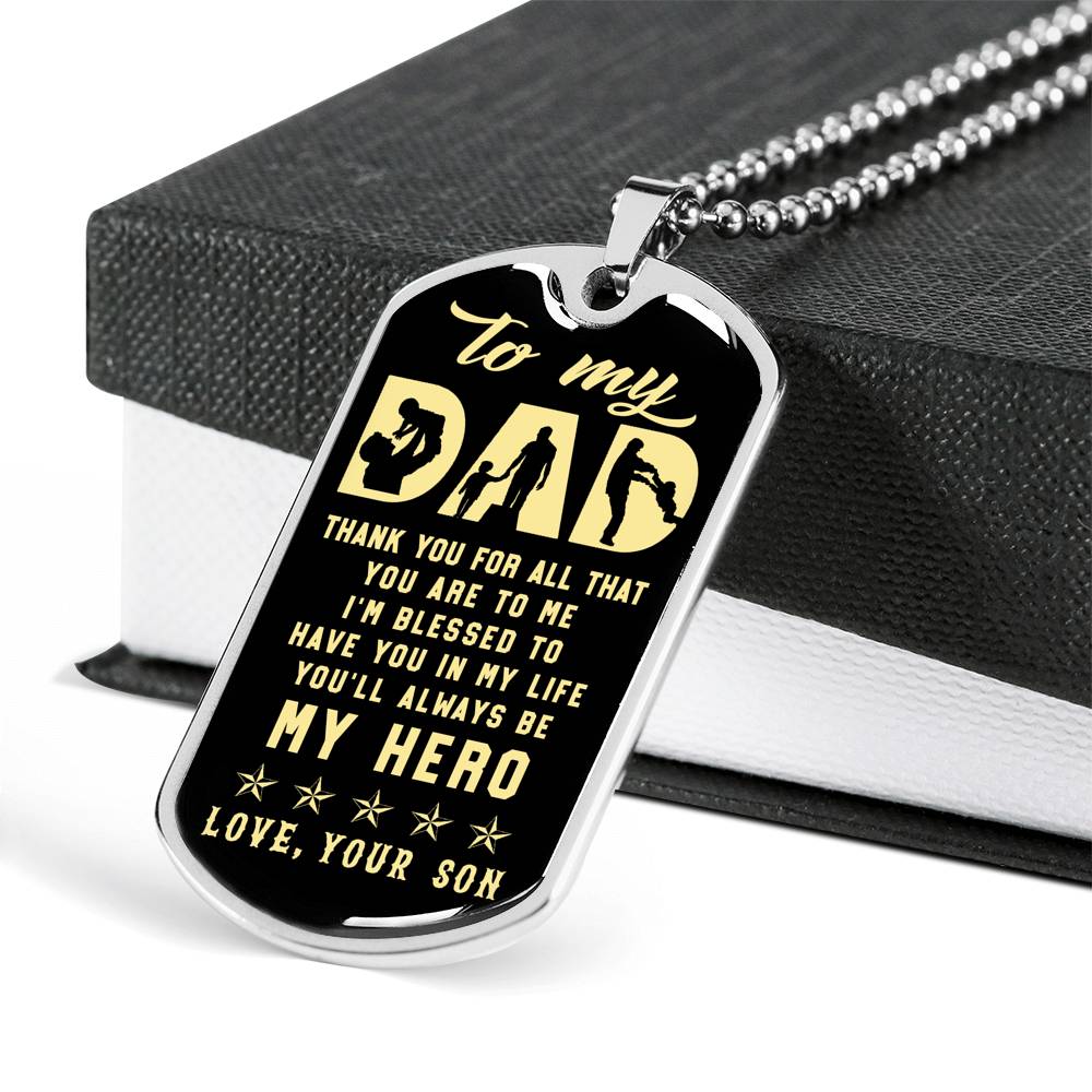 litzzy To my Dad Father's Day Gift from Son Jewelry   