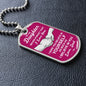 litzzy To My Daughter - Never Forget That I Love You - Dog Tag - Military Ball Chain jewelry   