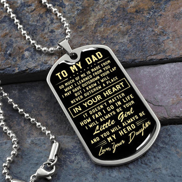 litzzy To My Dad - I Will Always Be Your Little Girl - Father's Day Gift from Daughter Jewelry   
