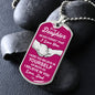 litzzy To My Daughter - Never Forget That I Love You - Dog Tag - Military Ball Chain jewelry   