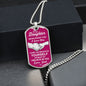 litzzy To My Daughter - Never Forget That I Love You - Dog Tag - Military Ball Chain jewelry   