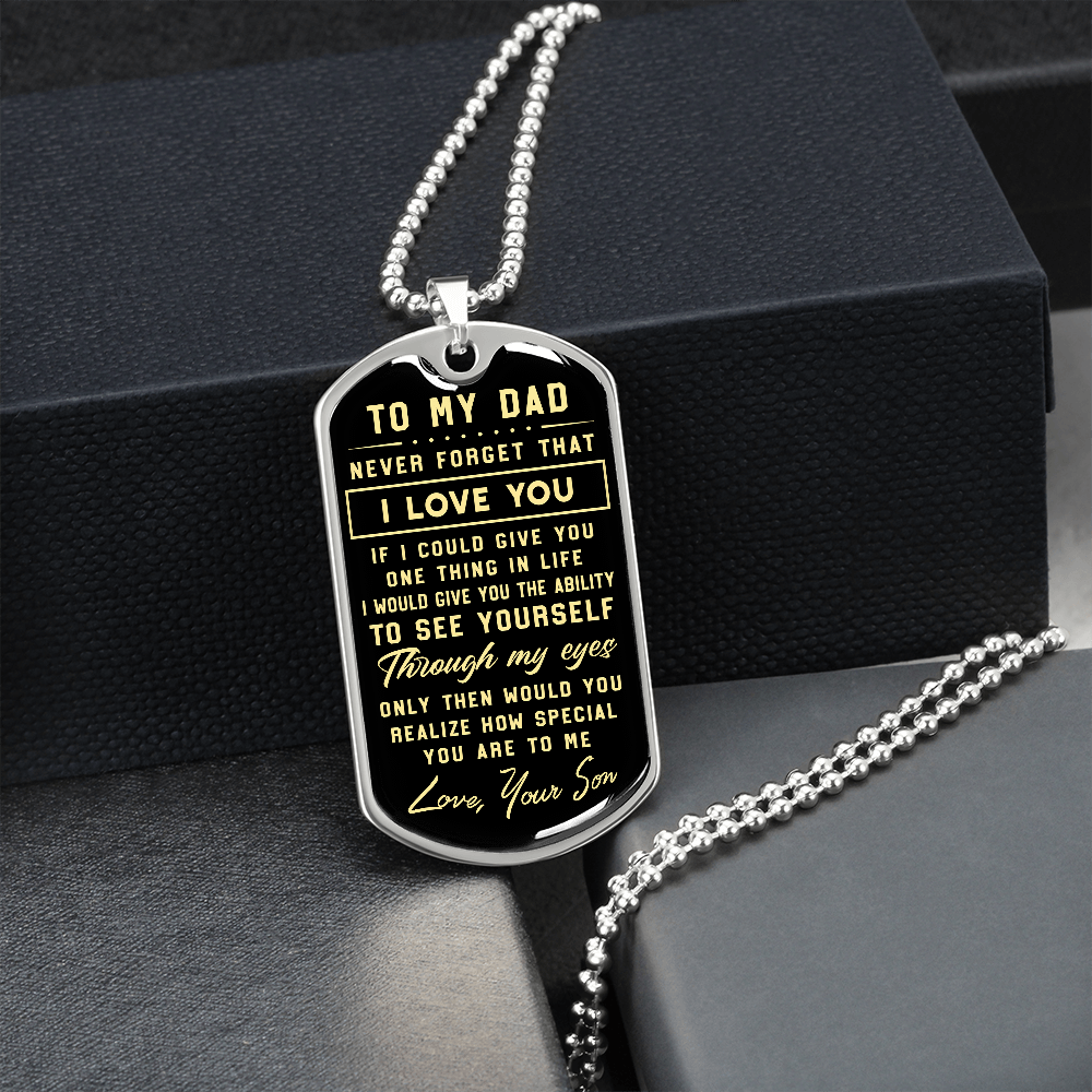 litzzy To My Dad - Parents’ Day Father's Day Gift For Dad From Son Jewelry   