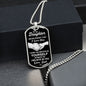 litzzy To My Daughter - Never Forget That I Love You - Dog Tag - Military Ball Chain jewelry   