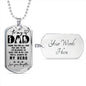 litzzy To my Dad Father's Day Gift from Daughter Jewelry Military Chain (Silver) Yes 