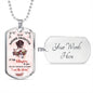 litzzy To My Badass Daughter - If Fate Whispers - Dog Tag - Military Ball Chain jewelry Military Chain (Silver) Yes 