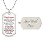 litzzy You Will Always Be My Baby Girl, Litzzy To My Daughter Dog Tag Jewelry Military Chain (Silver) Yes 