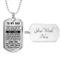 litzzy To my dad I will always be your little girl Daughter to Dad Gifts Jewelry Military Chain (Silver) Yes 