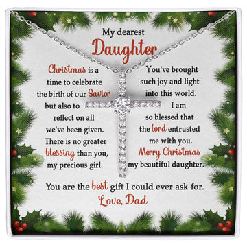 litzzy My Dearest Daughter, You Are The Best Gift, Merry Christmas - Gifts For Daughter  Two Toned Box  