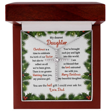 litzzy My Dearest Daughter, You Are The Best Gift, Merry Christmas - Gifts For Daughter  Luxury Box w/LED  