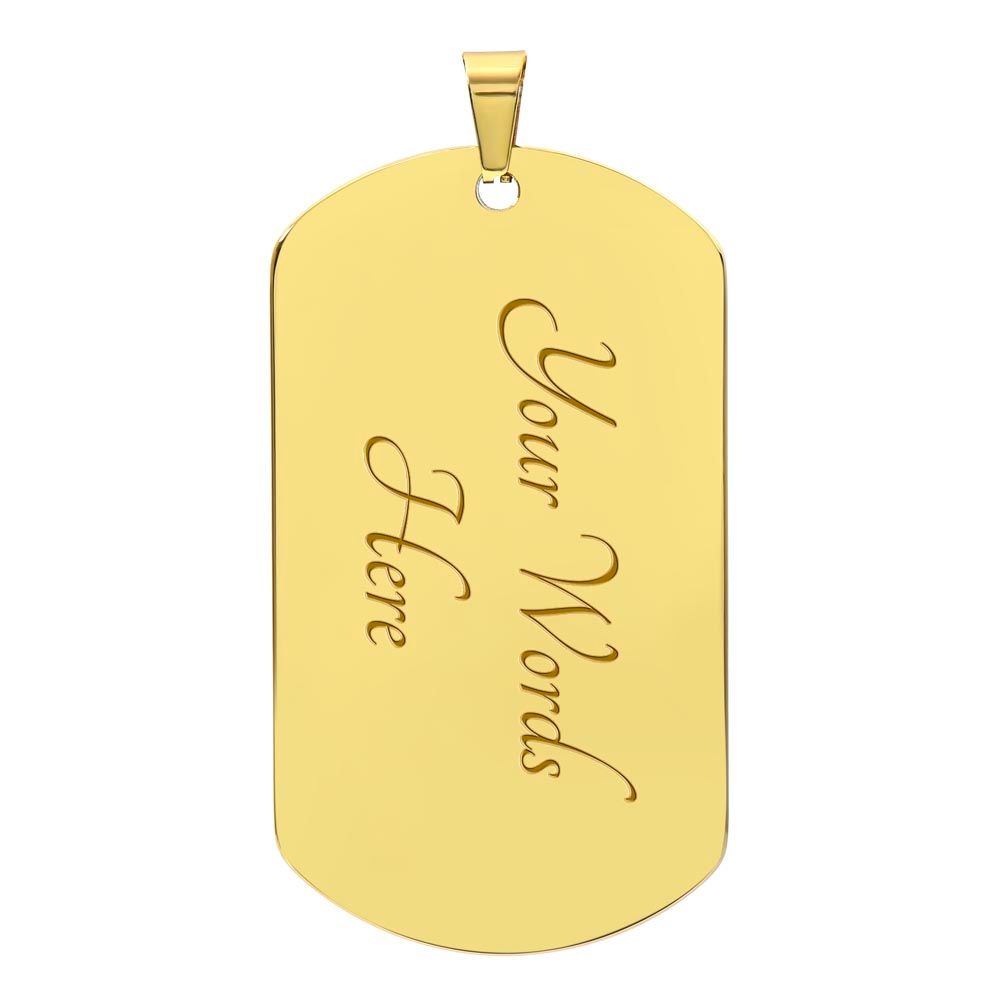 litzzy To my Son - Never Forget That I Love You Love Dad Dog tag Jewelry   