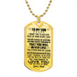 litzzy To My Son from DAD I Want You To Believe Love DAD Jewelry Military Chain (Gold) No 