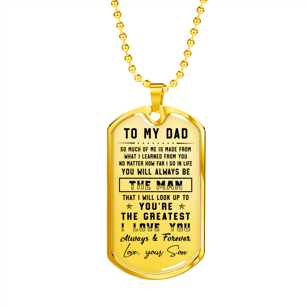 litzzy To my Dad - I love you always & forever Father's Day Gift from Son Jewelry   