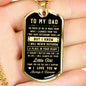 litzzy To my dad I will always be your little girl Daughter to Dad Gifts Jewelry Military Chain (Gold) No 