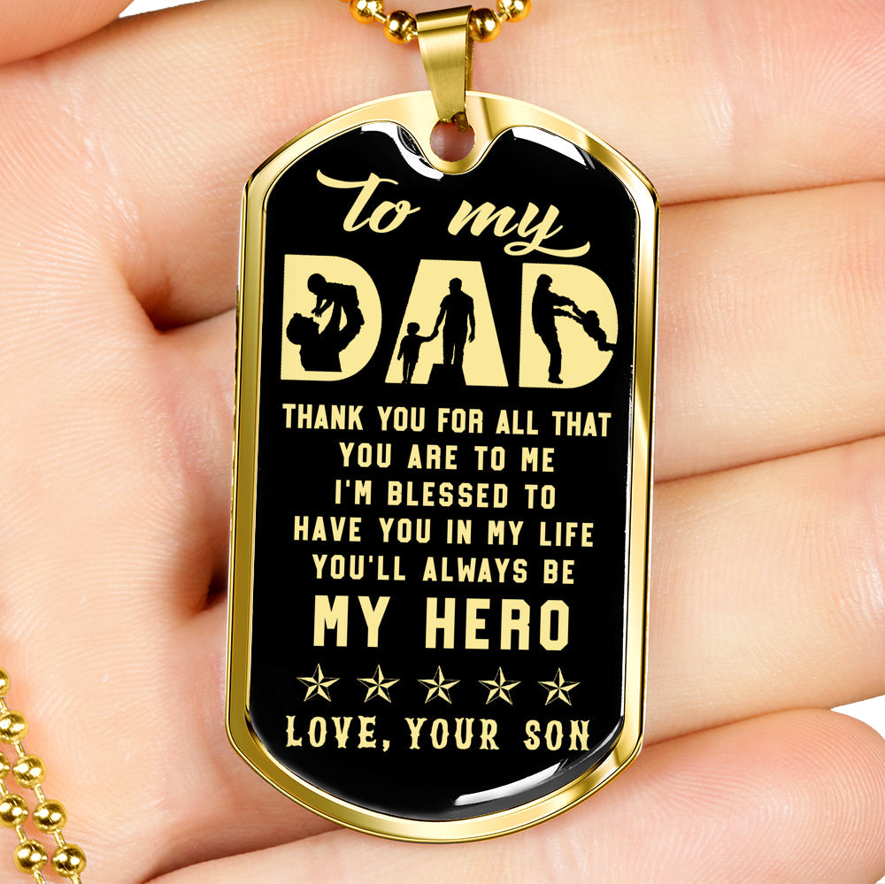 litzzy To my Dad Father's Day Gift from Son Jewelry   